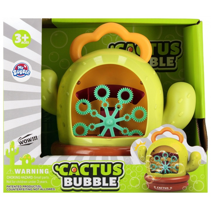 Masina de facut bule Cactus, Euro-Trade, 17x19x12cm, pentru copii 3+