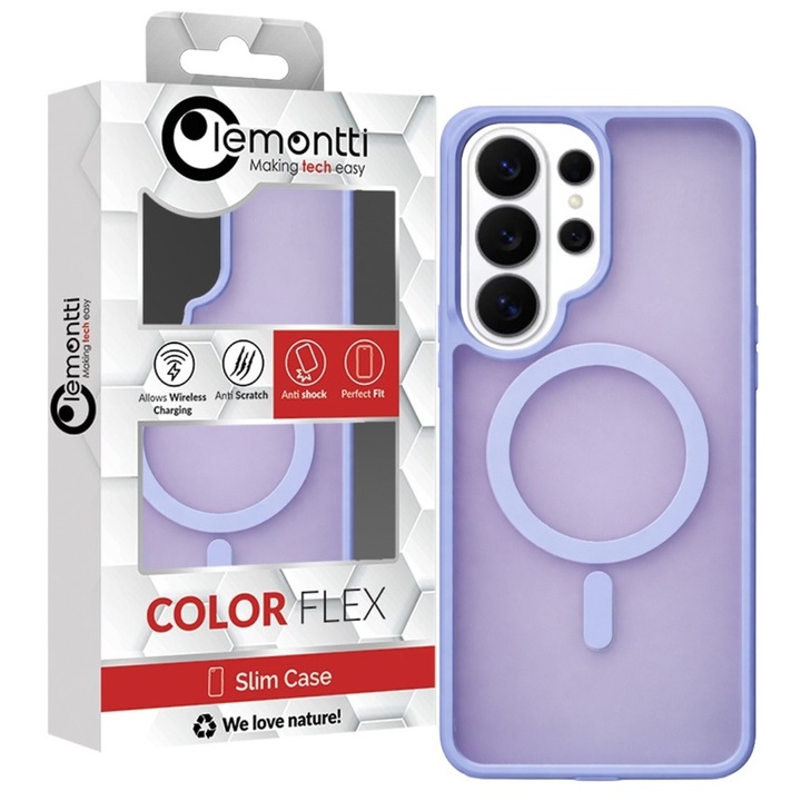 Husă Lemontti EliteGuard Magnetic, TPU/PC, Lila, pentru Samsung Galaxy S26 Ultra