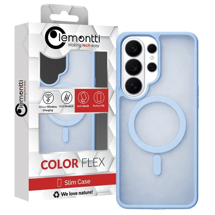 Husă Lemontti EliteGuard Magnetic Albastru pentru Samsung Galaxy S26 Ultra, TPU/PC