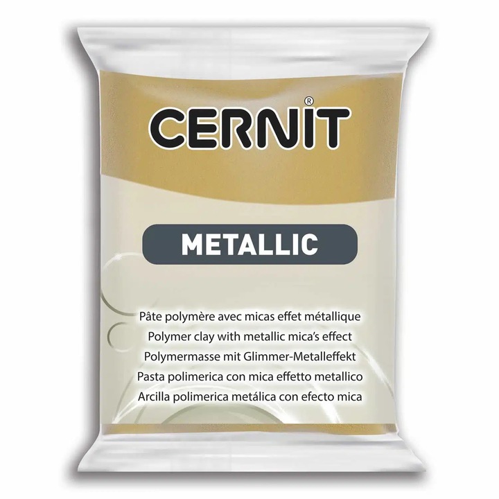 Cernit lut polimeric METALLIC, 56 g - auriu