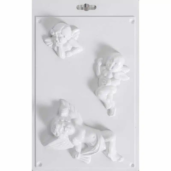 Formă de turnat gips 29 x 18 cm, 3 îngeri putti