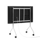 TV állvány kerekekkel, univerzális Pedestal, Moon Rollin' Regular, 40"-60" (101-152 cm) képátlóhoz, maximális terhelhetőség 50 kg, forgatható és csúszásmentes kerekek, könnyen összeszerelhető, szatén rozsdamentes acél, skandináv design, króm