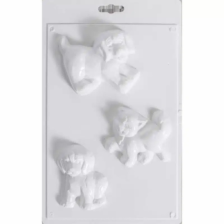 Formă de turnat gips 29 x 18 cm, câine și pisică