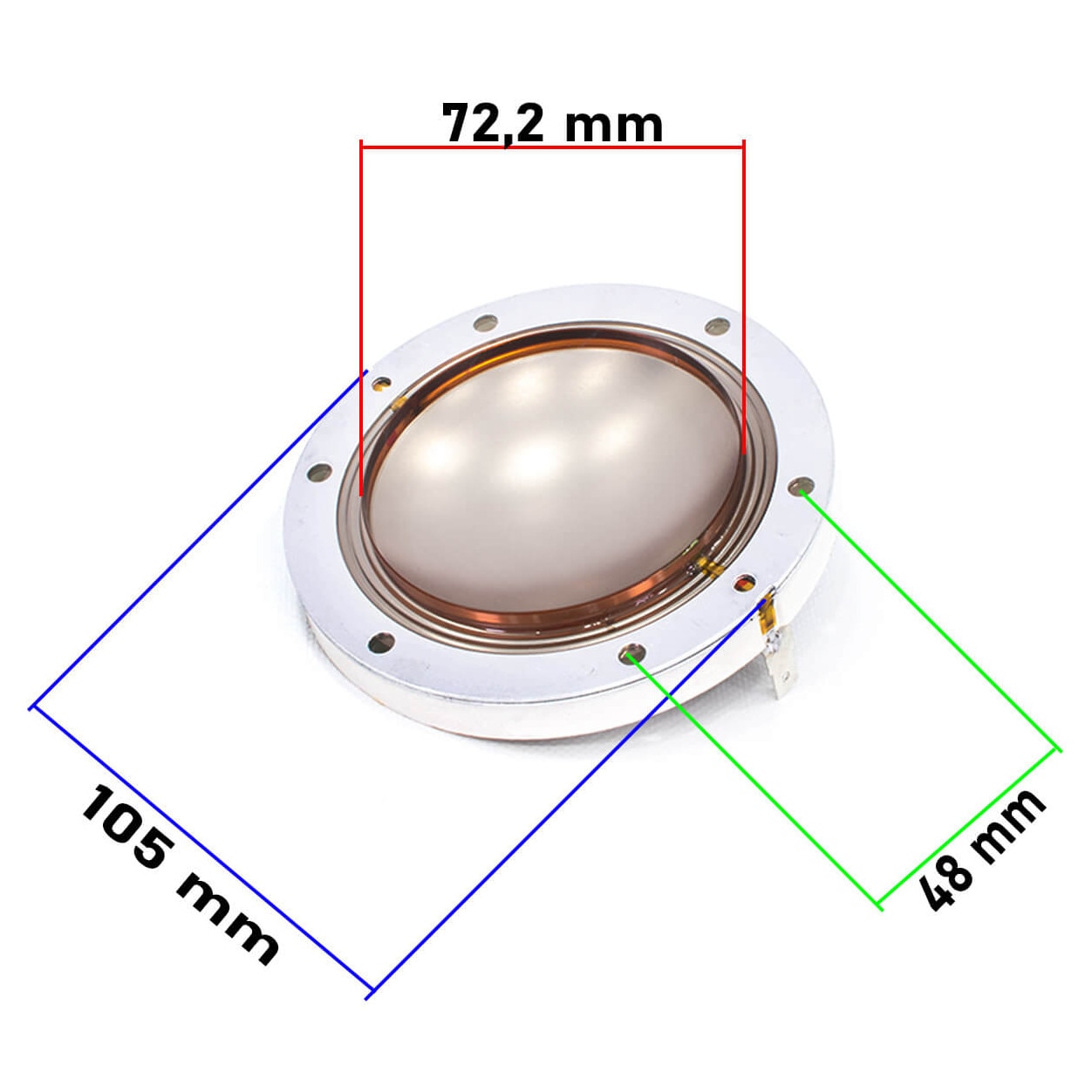 Thunder CP600Ti (72, 2 mm) tweeter, diafragmă de service