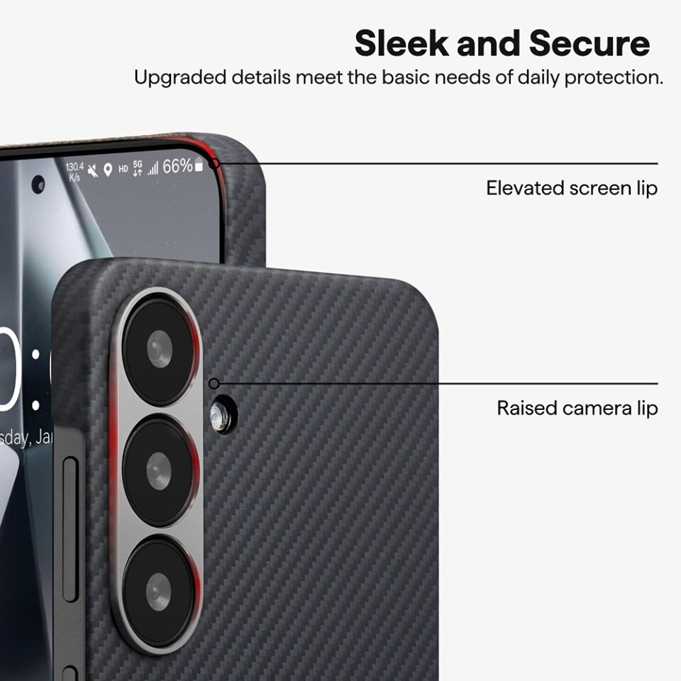 Husa pentru Xiaomi 17 Ultra din fibra armid, Super Slim, Magsafe, set cu sticker, Aramid Fibe Magsafe, Negru