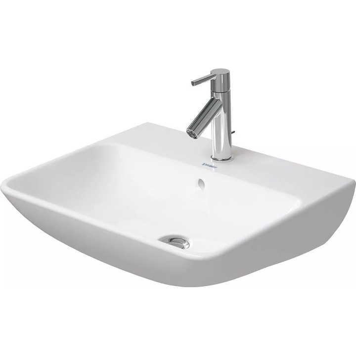 Lavoar Duravit Me by Starck 2335550000, montare pe perete, 55 x 44 cm, dreptunghiular, Alb
