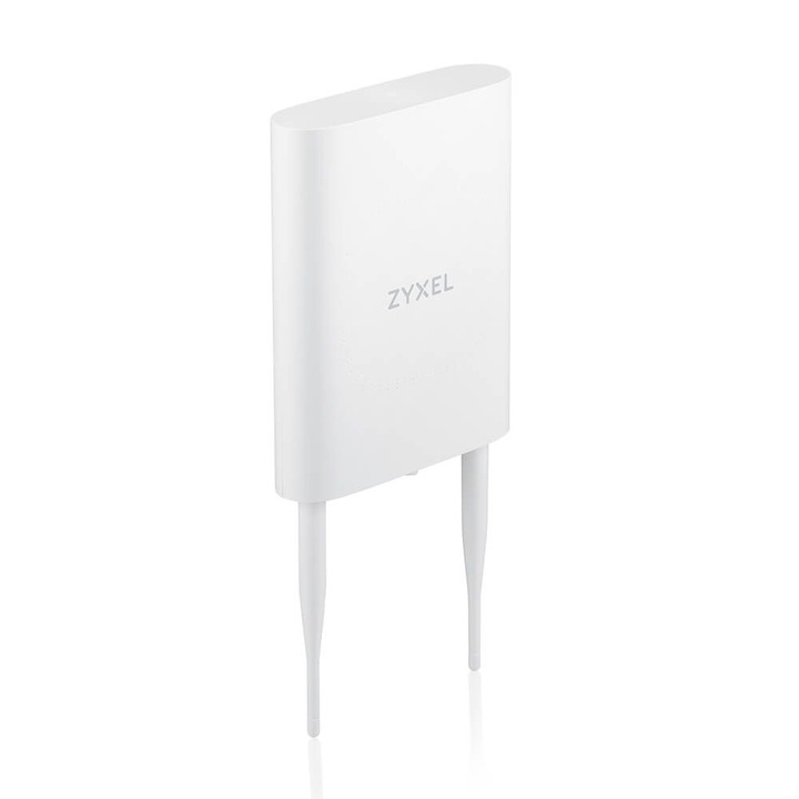 Punct de acces ZyXEL NWA55BE, WiFi 7, 4 fluxuri, 2.4GHz 688Mbps, 5GHz 4324Mbps, alb
