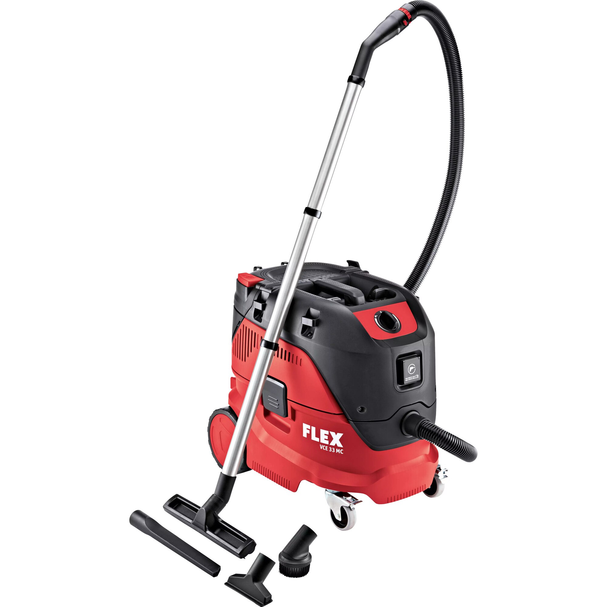 Aspirator umed uscat Flex VCE 33 L MC, 1200 W, 30 l, negru/rosu, cu accesorii