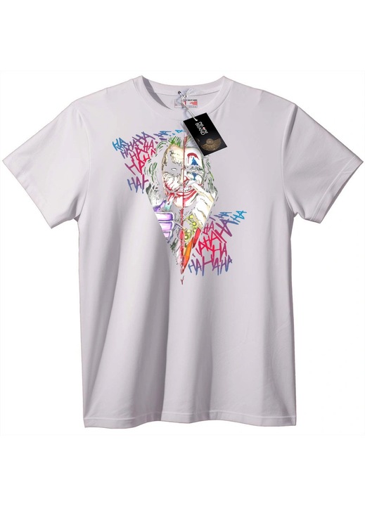 Joker osztott arcú póló, Fehér