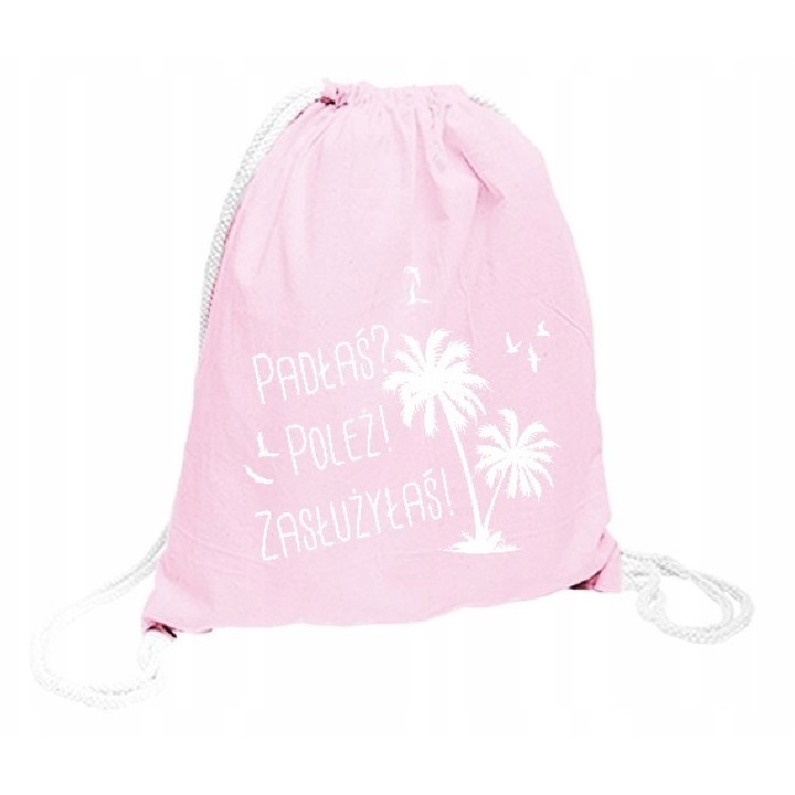 Rucsac scolar din bumbac, Allbag, 34x40 cm, roz, usor, ecologic