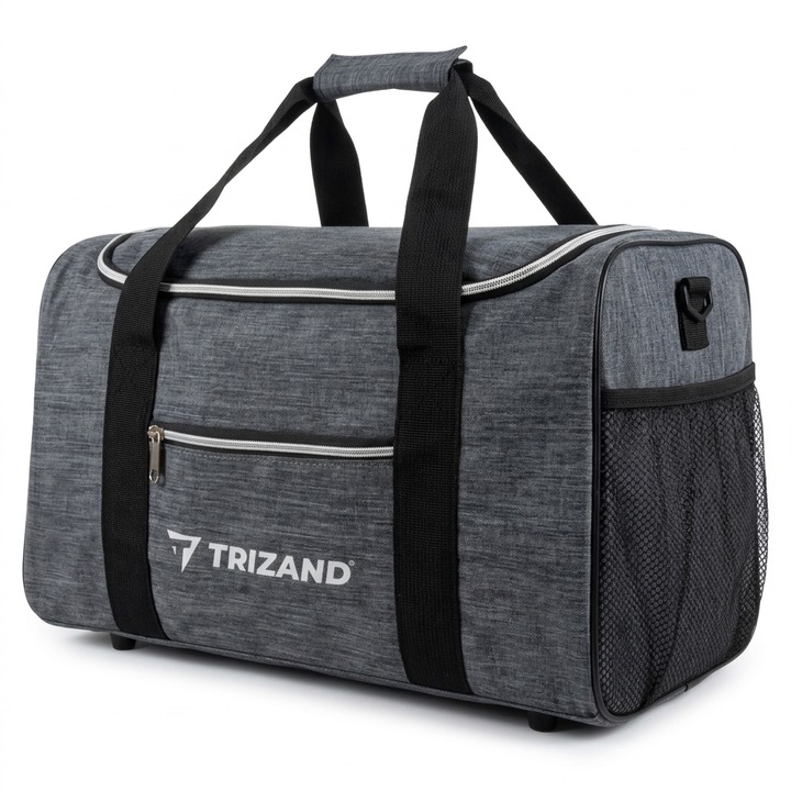 Geanta de voiaj pentru bagaj de mana avion 40x25x20 cm, 20L, impermeabila, material 600D poliester, compartiment principal + buzunare multiple, curea reglabila, gri