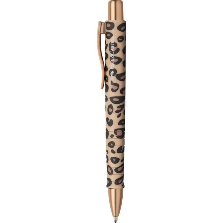 Pix Faber-Castell Poly Ball XB Leo Edition, albastru, cu mecanism click, zona de grip