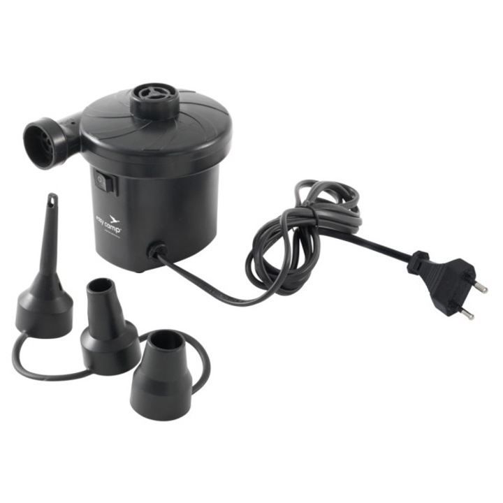 Pompa electrica pentru umflat saltele, 2 functii, volum 233L/min, Easy Camp Super Cell 230V Pump