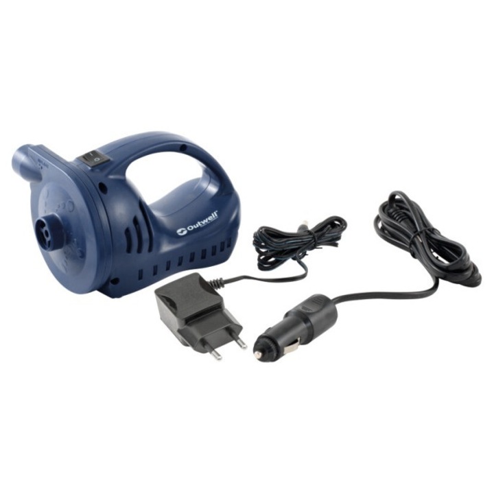 Pompa pentru umflat, 12V sau 230V, reincarcabila, 2 functii, umflare, dezumflare, Outwell Air Mass Pump Rechargeable