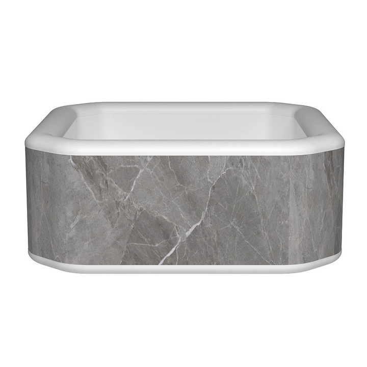 Avenli Bergen 2025 szürke márvány mintás masszázsmedence 170 x 170 x 70 cm