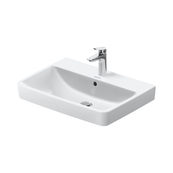 Lavoar Duravit NO 1, pe perete, 65 x 46 cm, alb, 23756500002