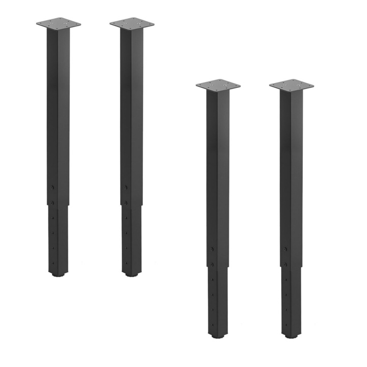 Set 4 picioare masa Vivatechnix, ajustabile 610-1016mm, capacitate 544kg, Negru