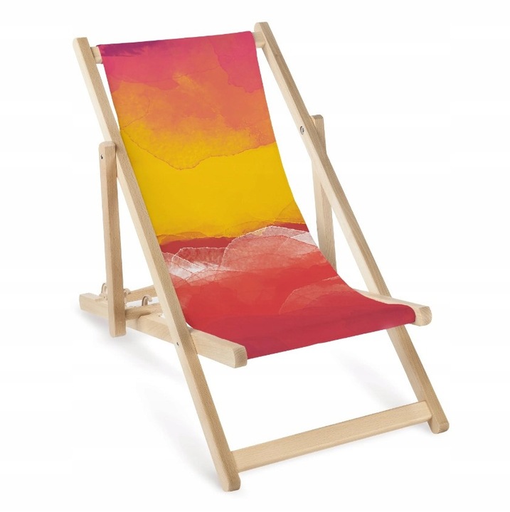 Lezak din lemn pentru copii Allbag, reglabil, impermeabil, multicolor, 95x46,5cm