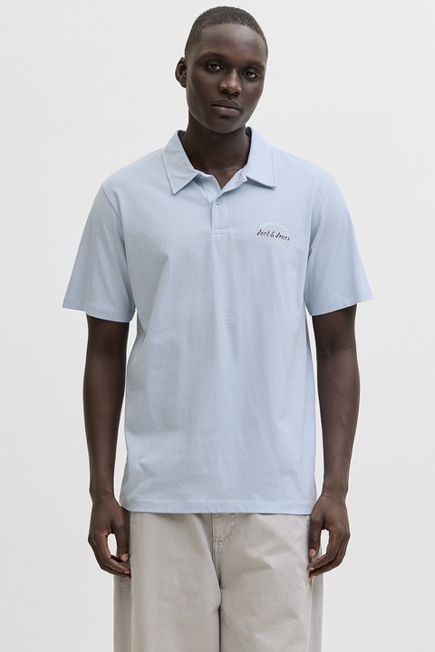 Jack & Jones, Brandon galléros póló logóval, Azúrkék