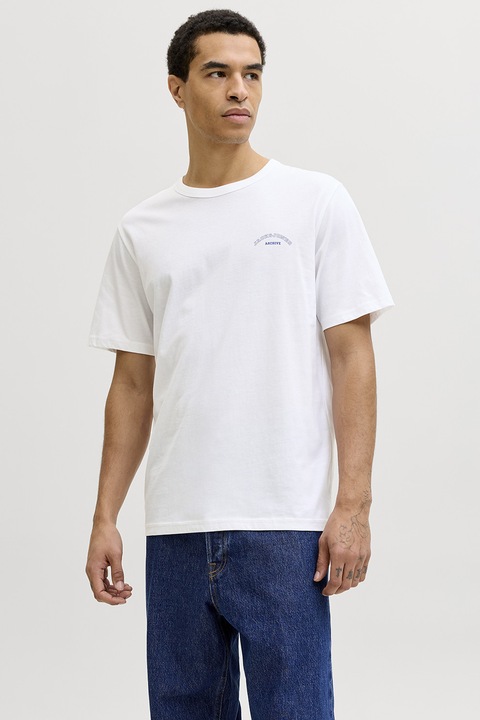 Jack & Jones, Biopamut póló logóval, Fehér