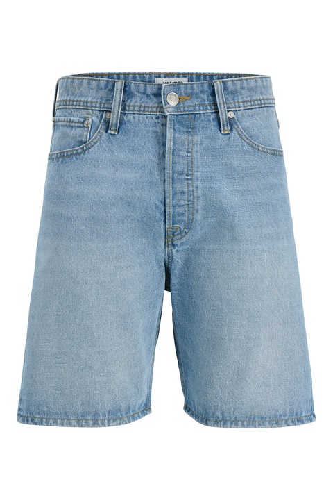 Jack & Jones, Blugi scurti cu aspect decolorat, Albastru deschis