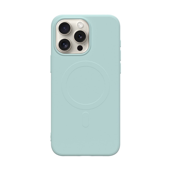 Carcasa Protectie Spate Cellara Tpu Soft Magsafe Compatibil Cu iPhone 15 Pro Max - Albastru Deschis