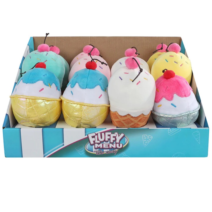 Jucărie de plus, Ludicus Games, Inghetată și Brioșă, 11-16 cm, set