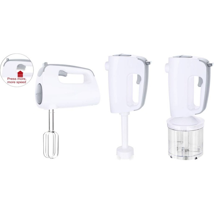 Комплект ръчен миксер Emerio HMS-113257.11 300 W бял, сив, променлива скорост