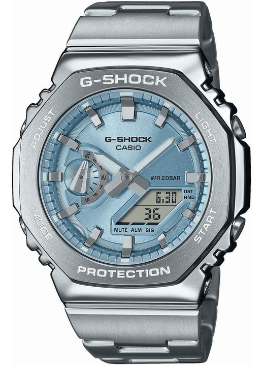 G-SHOCK Мъжки сребърен часовник Casio-GM-2110D-2AER