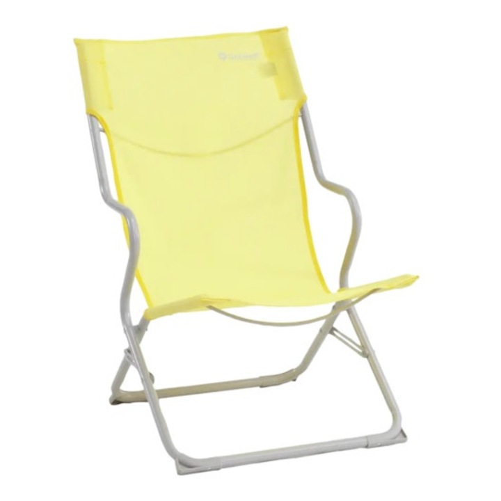 Scaun pliabil pentru camping, plaja, pescuit sau gradina, Outwell Sauntons Lux Sunburst, culoare galben