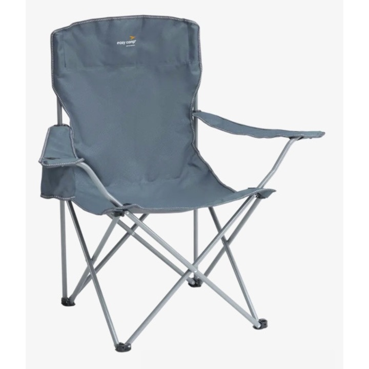 Scaun pliabil pentru camping, plaja, pescuit sau gradina, Easy Camp Spruce Chair Fjord Blue, culoare albastru, 110 kg