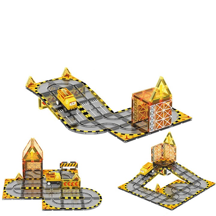 Set de construcție Magna-Tiles, 33 piese, multicolor, magnetic, dezvoltare abilități STEM