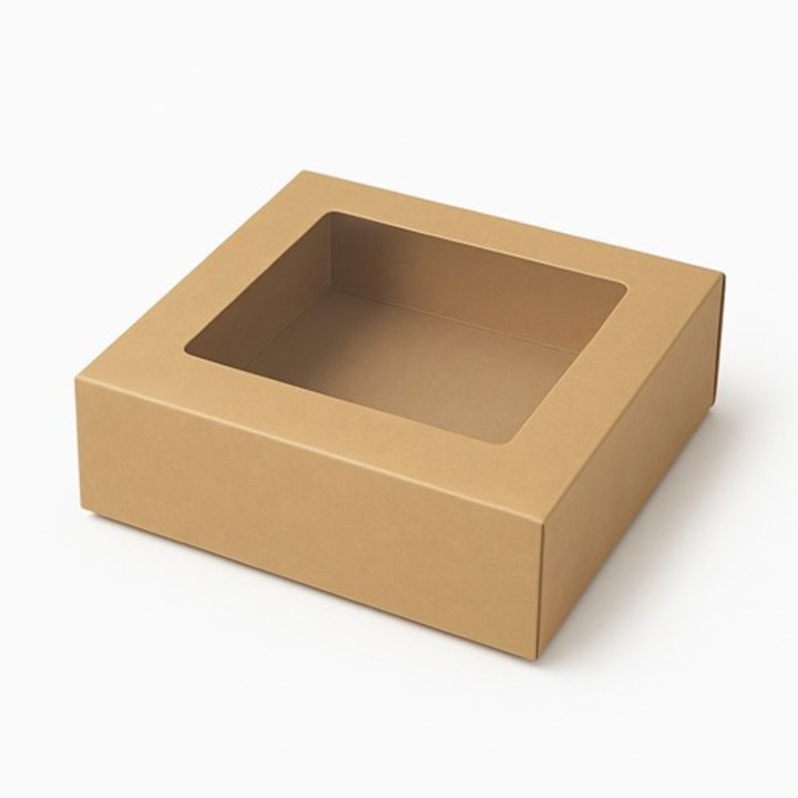 Cutie magnetică Kraft cu fereastră, 180x180x70 mm, Neopak