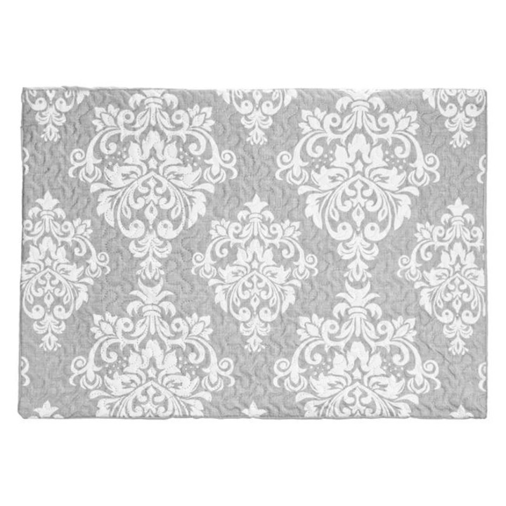 Fata de perna damask gri pentru cuverturi, 68x49cm