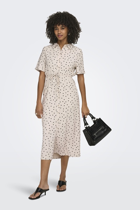 Only, Rochie-camasa cu buline, Negru stins/Crem