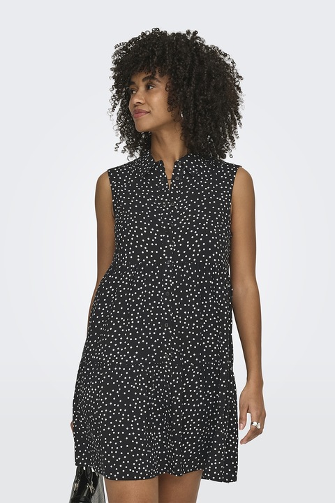 Only, Rochie-camasa stratificata fara maneci, Negru