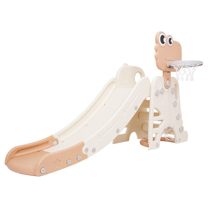 Tobogan 3 în 1 Dino cu coș de baschet