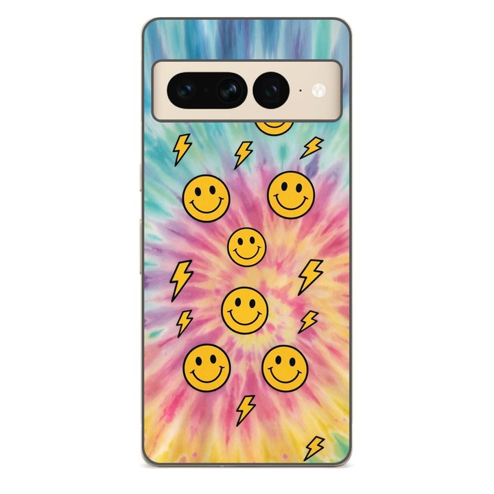 Husa compatibila cu Google Pixel 7 Pro Silicon Gel Tpu Model Retro Smiley Faces