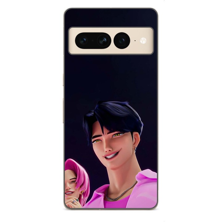 Husa compatibila cu Google Pixel 7 Pro Silicon Gel Tpu Model KPop Demon Hunters Saja Cool