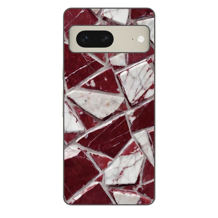 Husa compatibila cu Google Pixel 7 Silicon Gel Tpu Model Broken Glass Red Blood