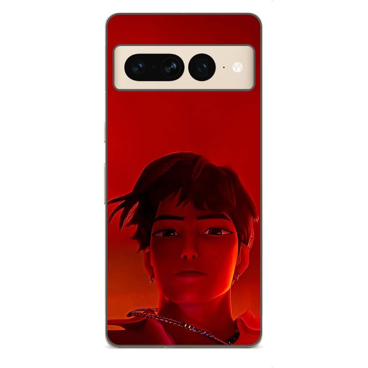 Husa compatibila cu Google Pixel 7 Pro Silicon Gel Tpu Model KPop Demon Hunters Jinu Red