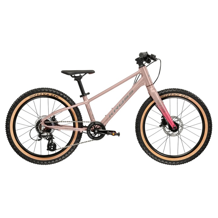Bicicletă pentru copii Kross Liftie, 20 inch, greutate 8.8kg, roz, pentru înălțimi 110-130cm