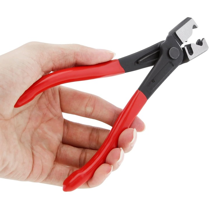 Bilincs fogó, HOUKEA, rugós kialakítás, ergonomikus fogantyú, acél, autókhoz