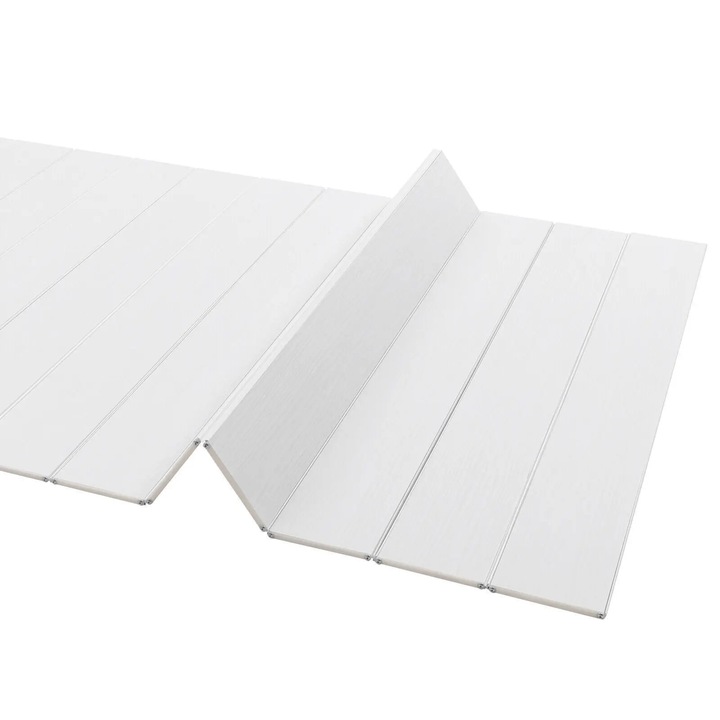 Capac pliabil pentru cada, Alb, PVC, 170x75cm