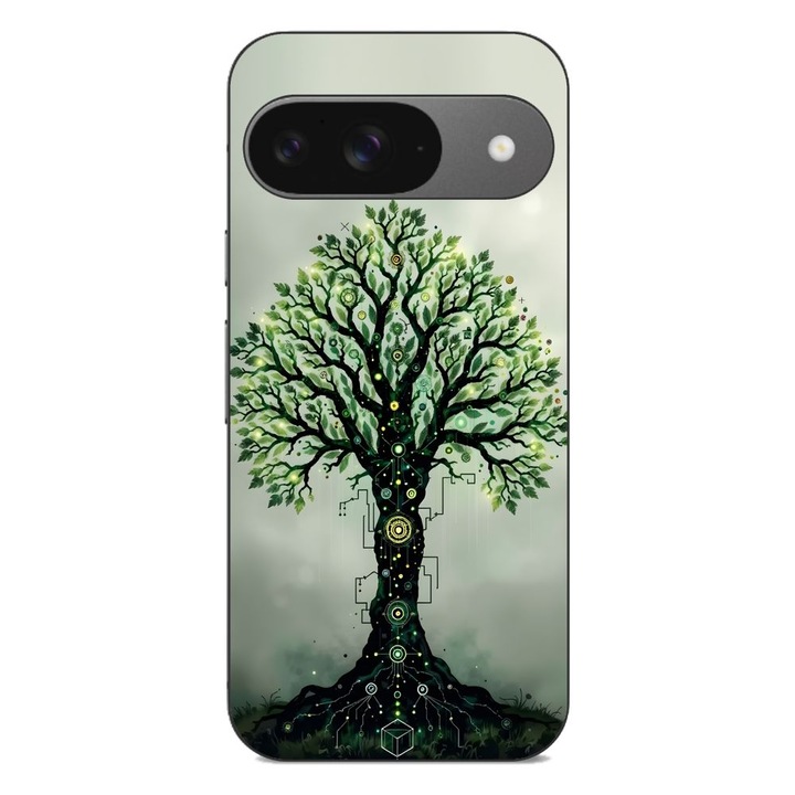 Husa compatibila cu Google Pixel 9 Silicon Gel Tpu Model Mystical Tree