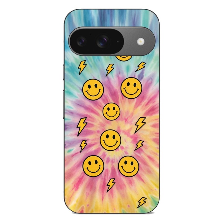 Husa compatibila cu Google Pixel 9 Silicon Gel Tpu Model Retro Smiley Faces