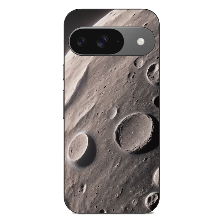 Husa compatibila cu Google Pixel 9 Silicon Gel Tpu Model Moon Surface