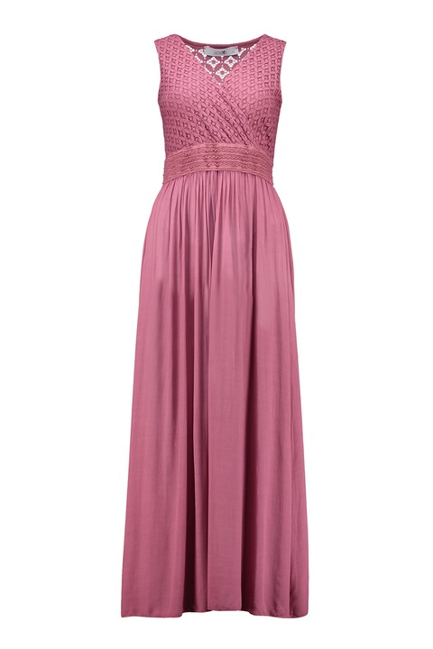 Hailys, Rochie plisata, fara maneci, Roz prafuit