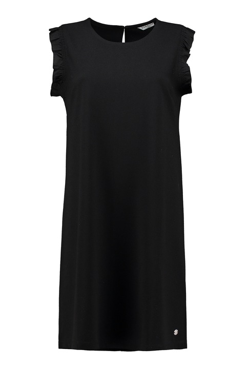 Zabaione, Rochie scurta cu maneci cu volane, Negru