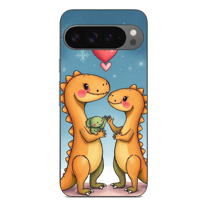 Husa compatibila cu Google Pixel 9 Pro XL Silicon Gel Tpu Model Dino Cute Family
